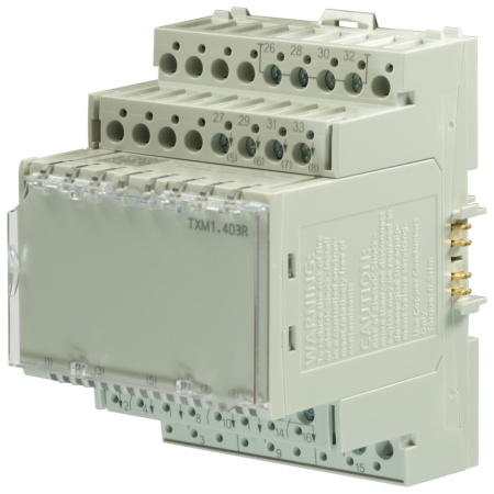 TXM1.4D3R: Модуль I/O TXM1.4D3R. 4 дискретных входа, 3 релейных выхода