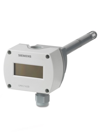 QPM2162D: Датчик для каналов вентиляции углекислого газа CO2 (0...10 В/0...5 В/0...20 мA), температуры (0...10 В/0...5 В/0...20 мA) и влажности (0...10 В/0...5 В/0...20 мA), IP54