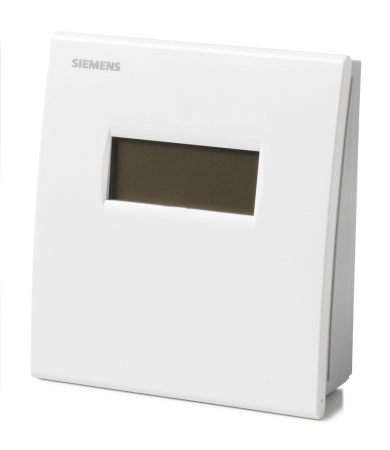 QAA2061D: Датчик температуры комнатный, DC 0...10 В, 0…50 C, IP30, с дисплеем