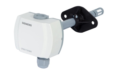 QFM2150/MO: Датчик температуры для каналов вентиляции Modbus RTU и влажности Modbus RTU, IP54